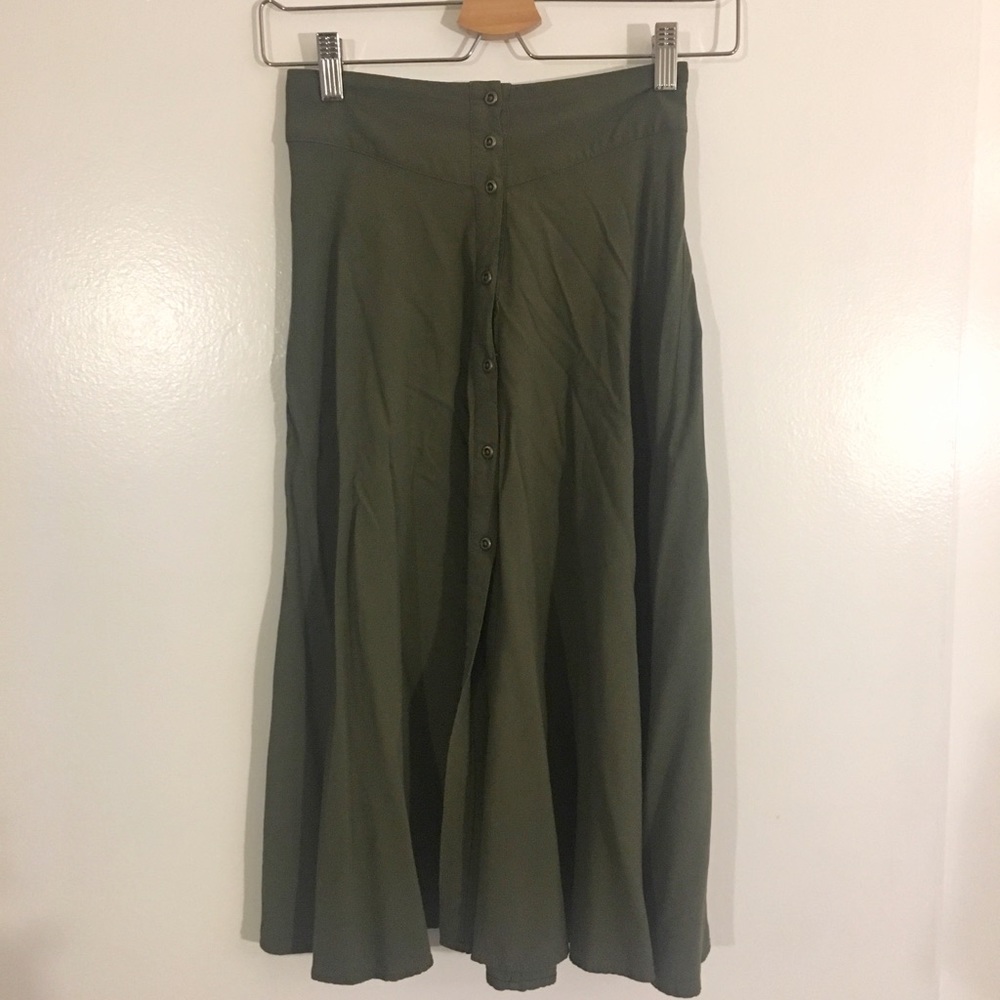 Uo Ecote Midi Skirt With Button Front - image 3
